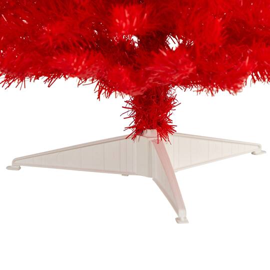 Nearly Natural 3ft. Unlit Red Artificial Christmas Tree